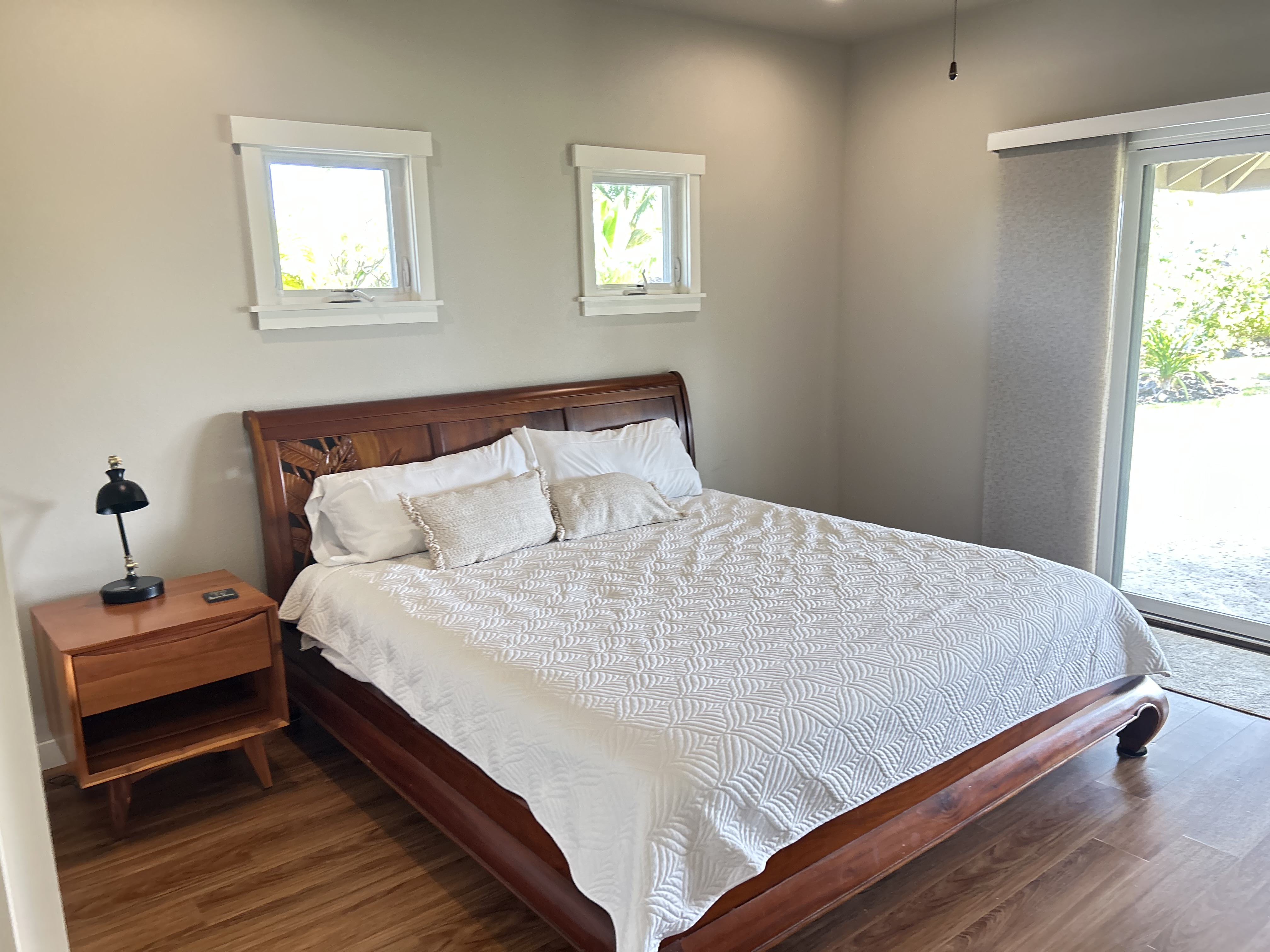 Master bedroom with king-size bed