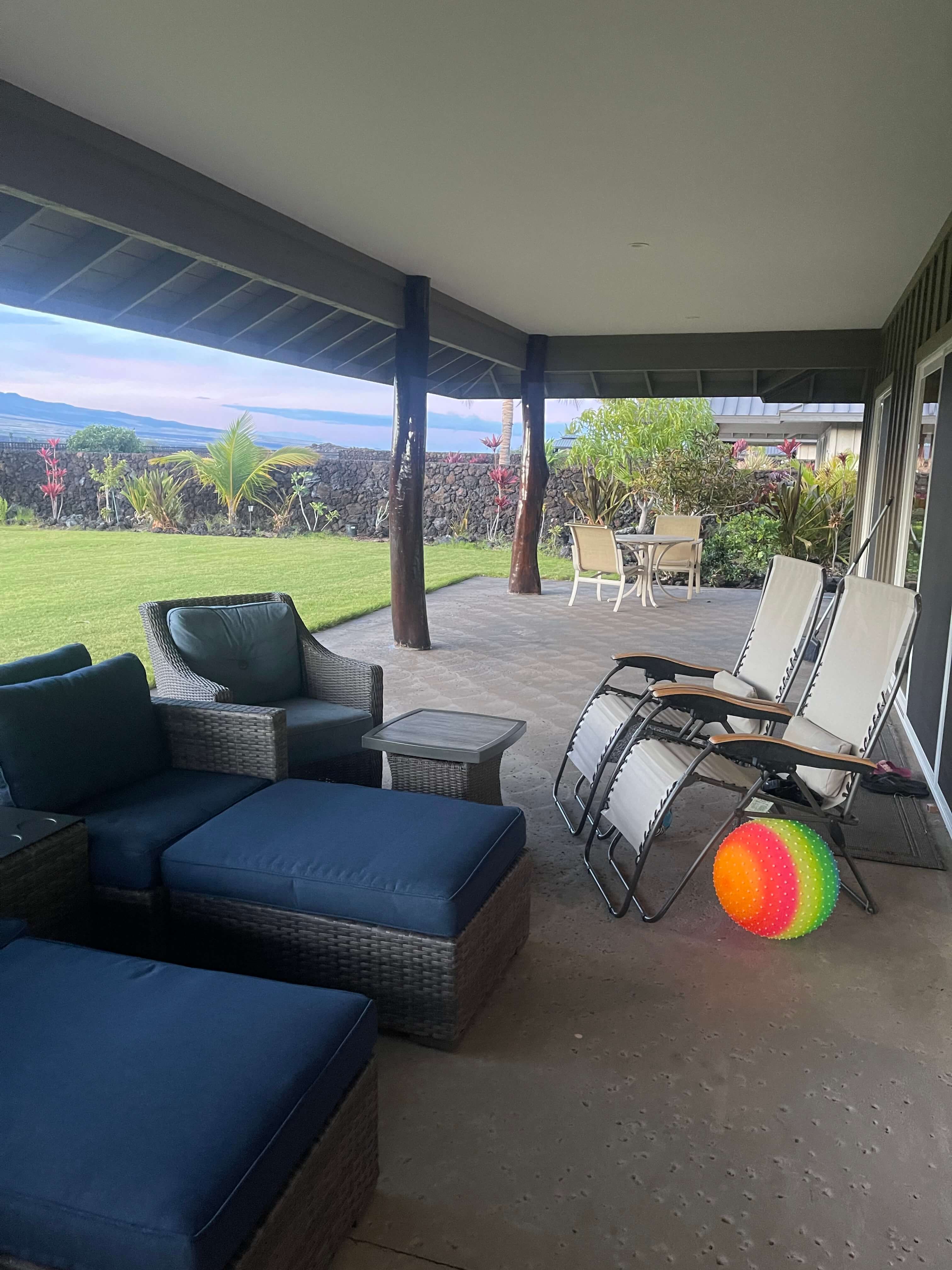 Sunset view from the property
